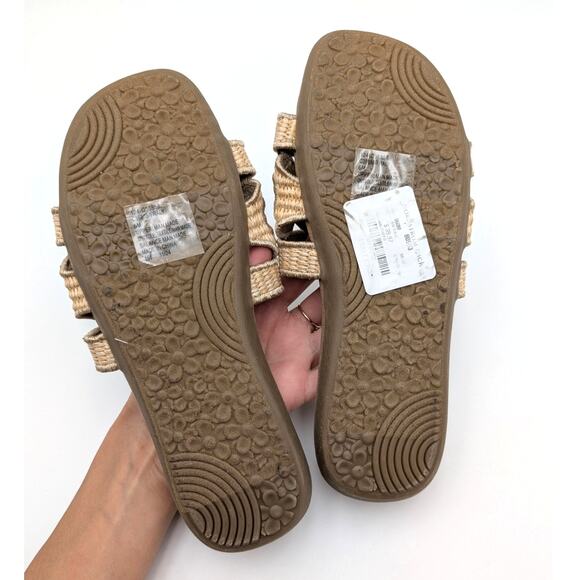 Cliffs by White Mountain Fraly Slide Sandal Natural Raffia Size US6M EU36.5 - Picture 7 of 12